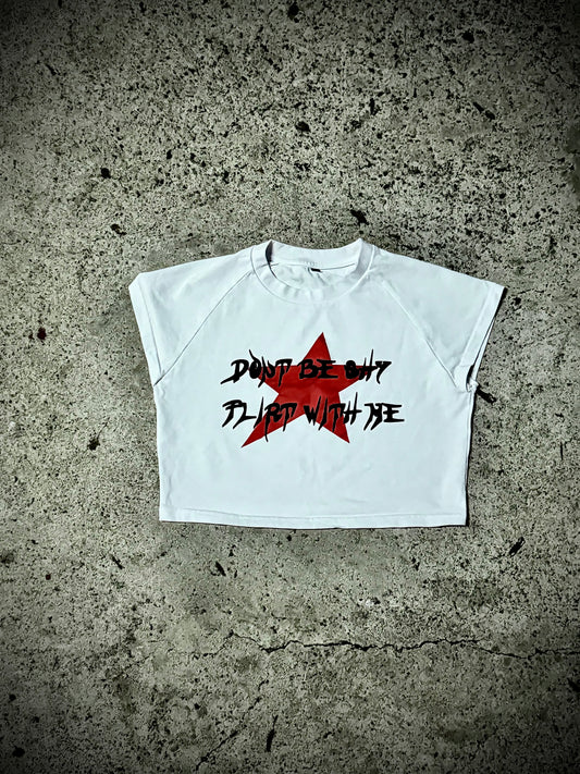 STAR YOUTH Crop Tops - white-pink-black