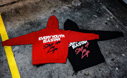 STAR YOUTH Hoodies  RED-BLACK