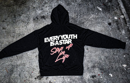 STAR YOUTH Hoodies  RED-BLACK