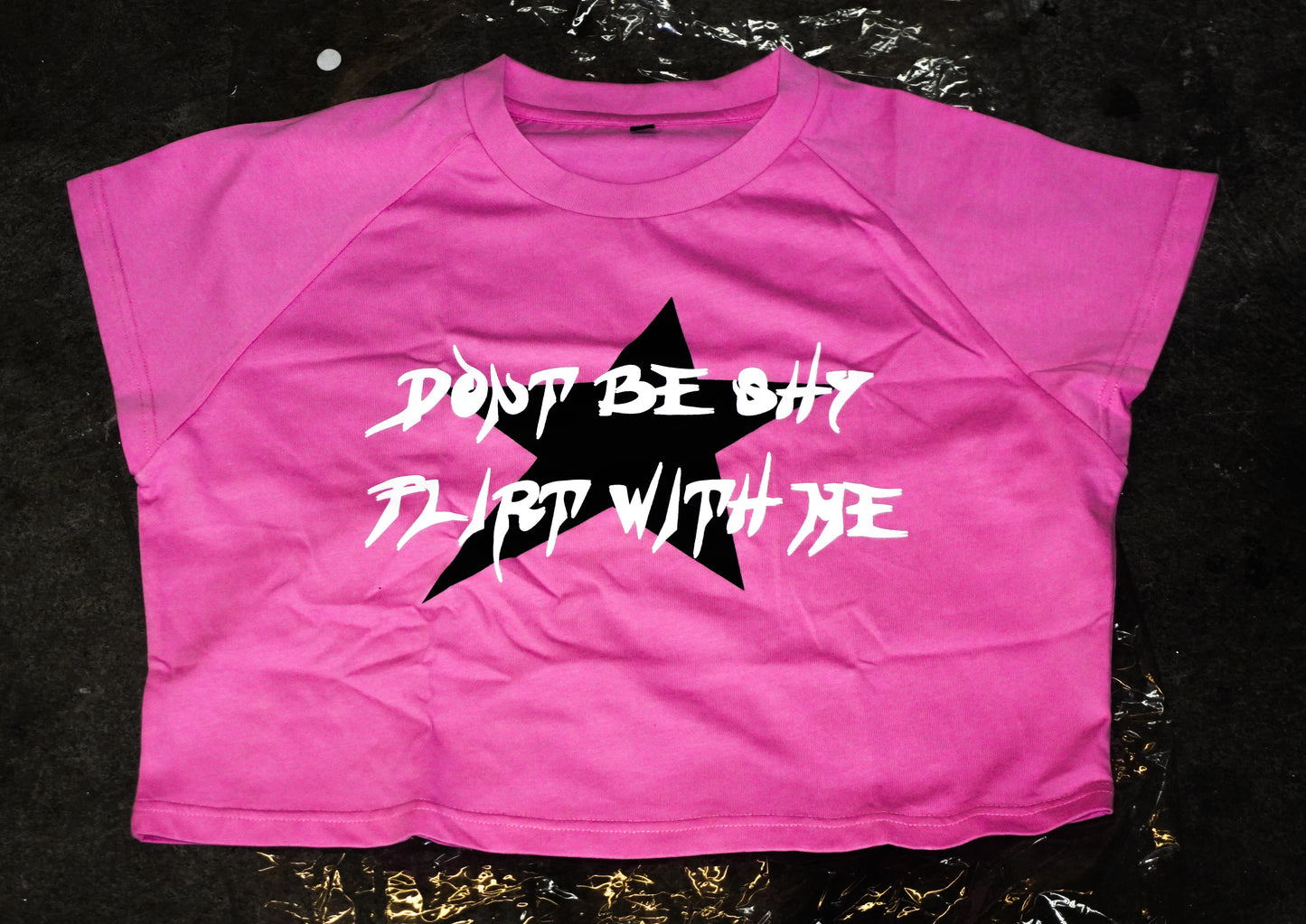 STAR YOUTH Crop Tops - white-pink-black