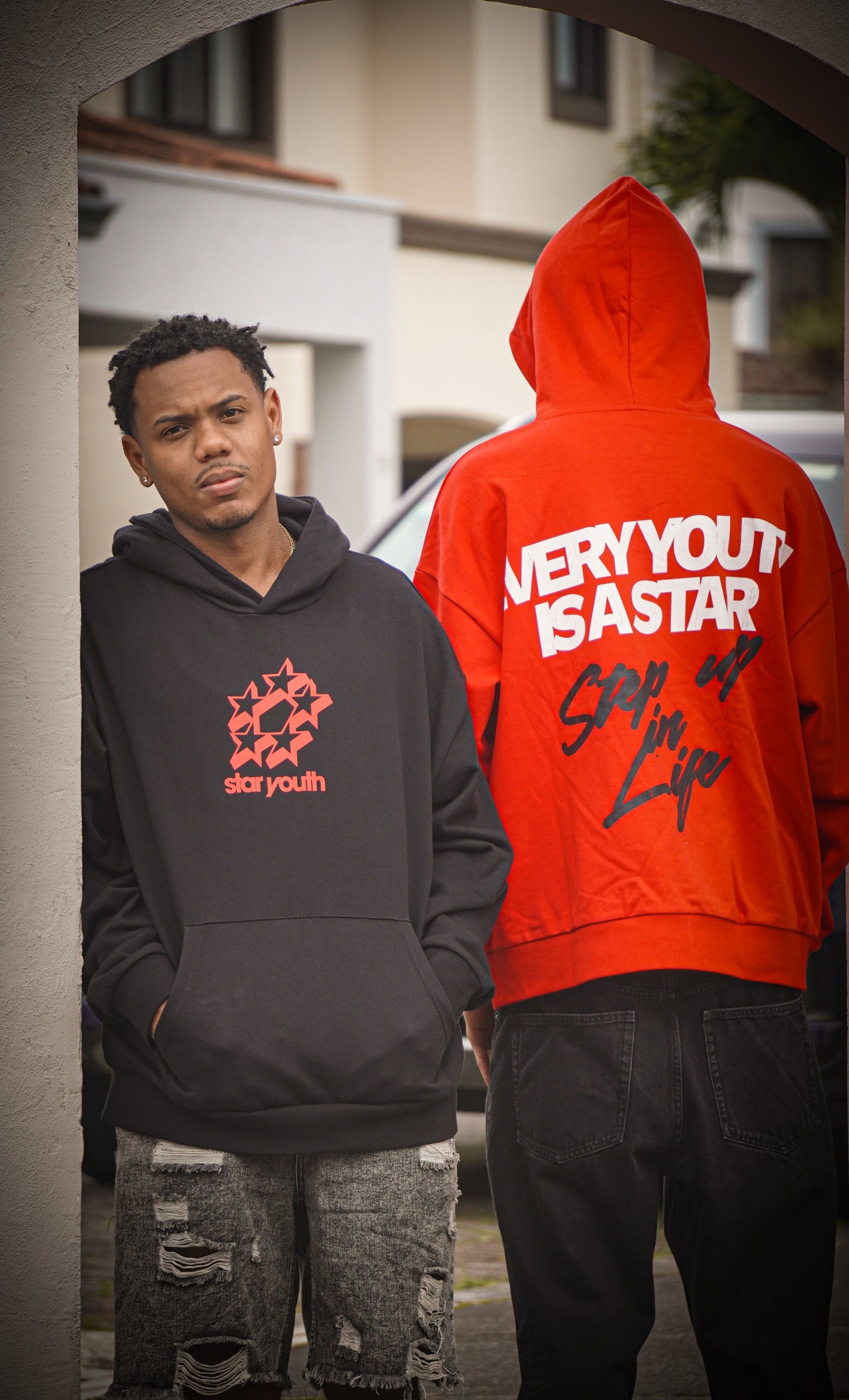 STAR YOUTH  Hoodies  RED-BLACK