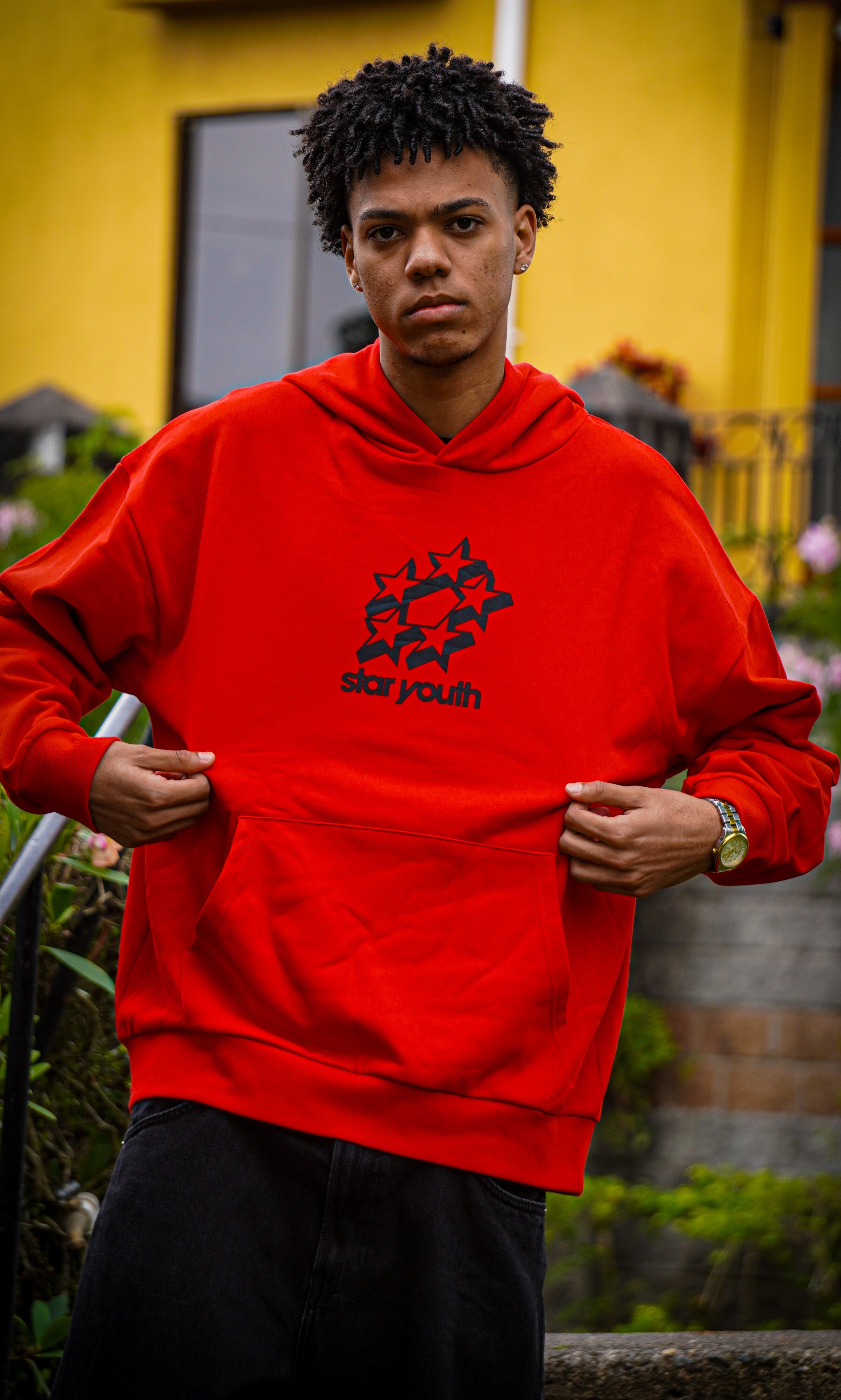 STAR YOUTH  Hoodies  RED-BLACK