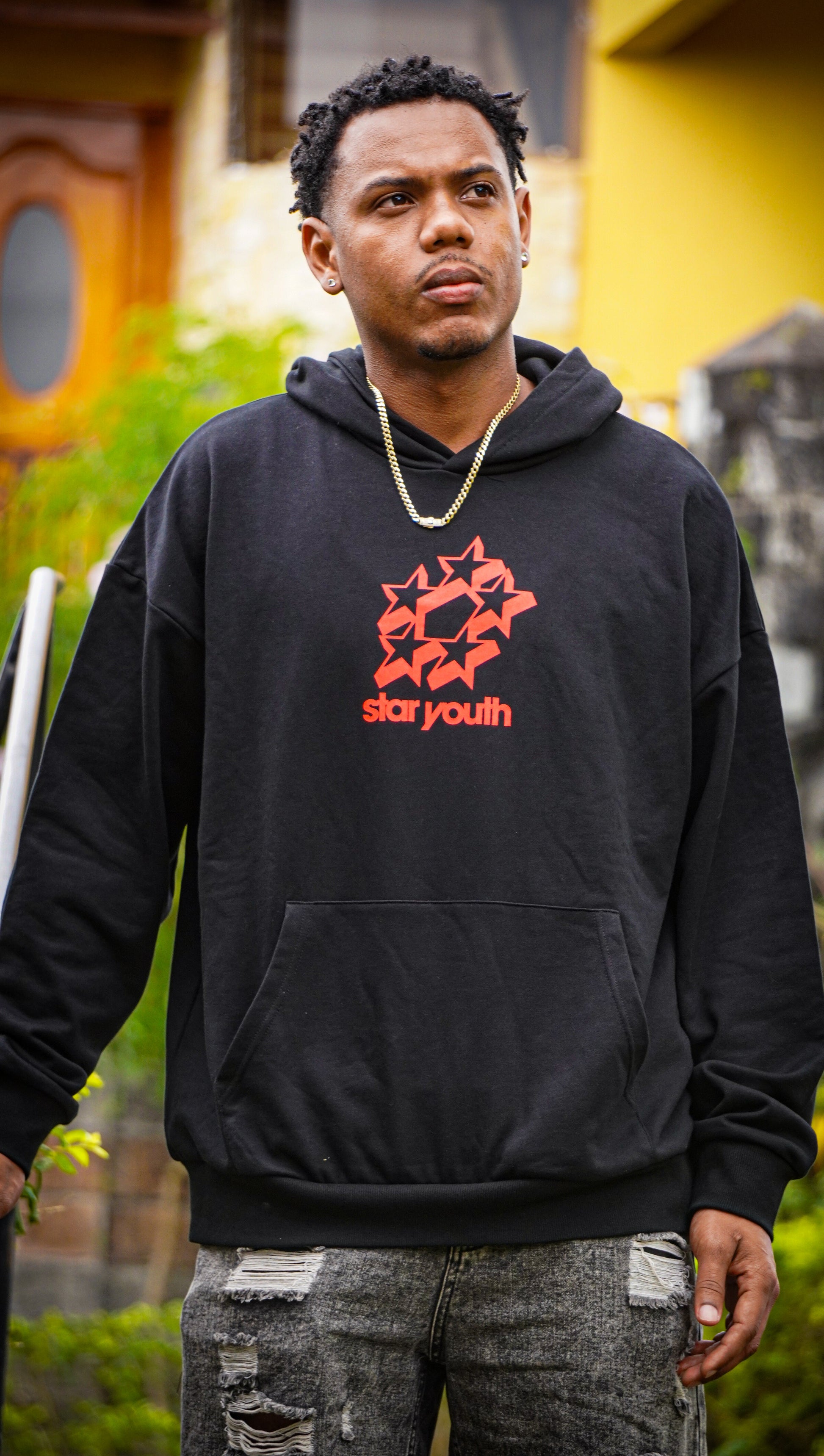 STAR YOUTH  Hoodies  RED-BLACK